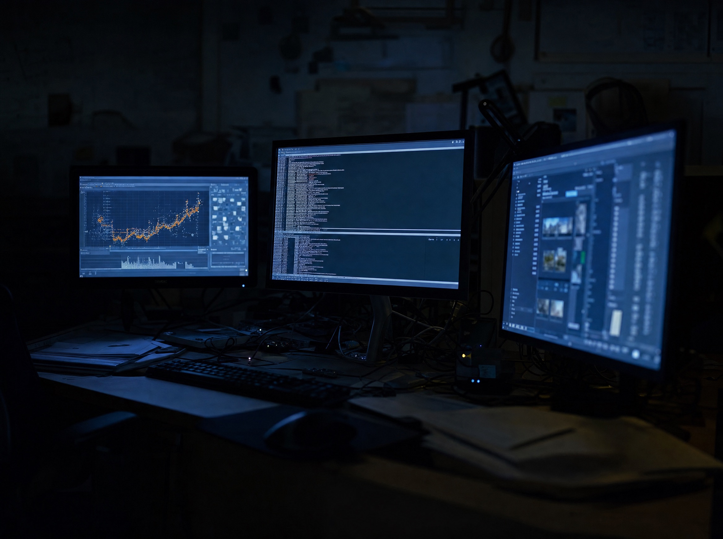 NASA engineers reviewing spacecraft simulation data