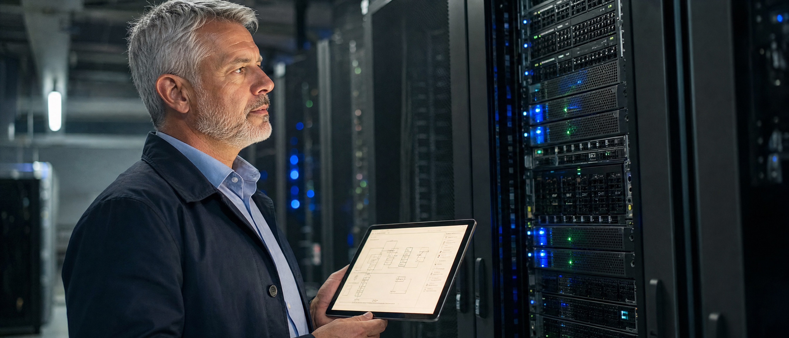 SpinBuild team in the data center